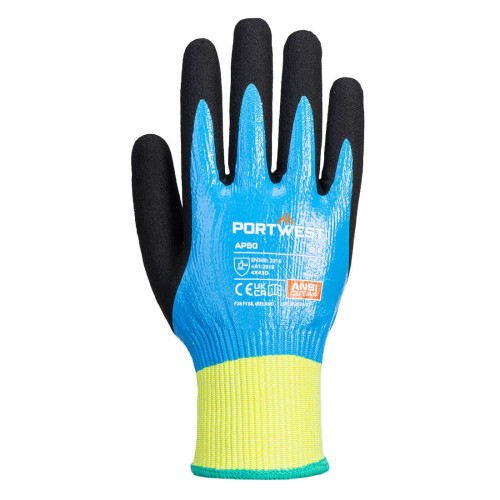 Portwest Aqua Pro Schnittschutzhandschuh AP50 Blau/Schwarz