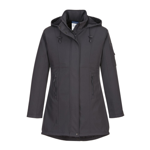 Portwest Softshellmantel Carla für Damen (3L) TK42 Anthrazit