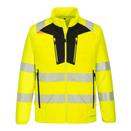 Portwest DX4 Warnschutz Hybrid Steppjacke DX473 Gelb/Schwarz