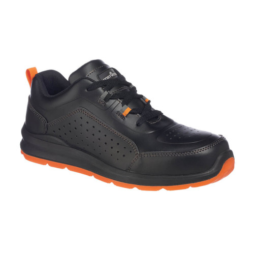 Portwest Compositelite Perforierter Sicherheitstrainer S1P FC09 Schwarz/Orange