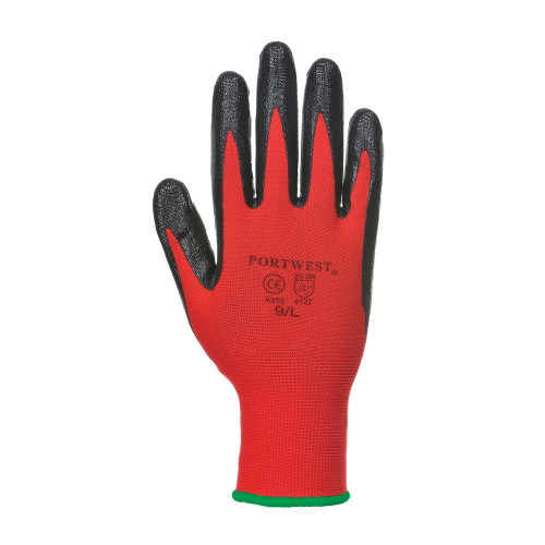 Portwest Flexo Grip Nitrile Handschuh A310 Rot/Schwarz