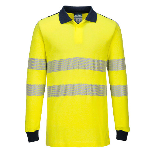 Portwest WX3 Flammhemmendes Warnschutz Poloshirt FR702 Gelb/Blau
