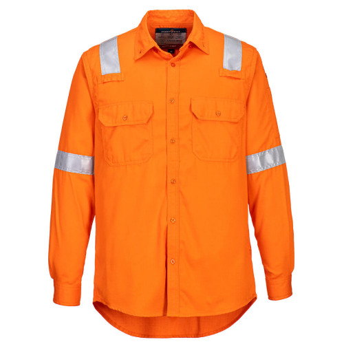 Portwest Flammhemmendes leichtes, antistatisches Hemd FR720 Orange