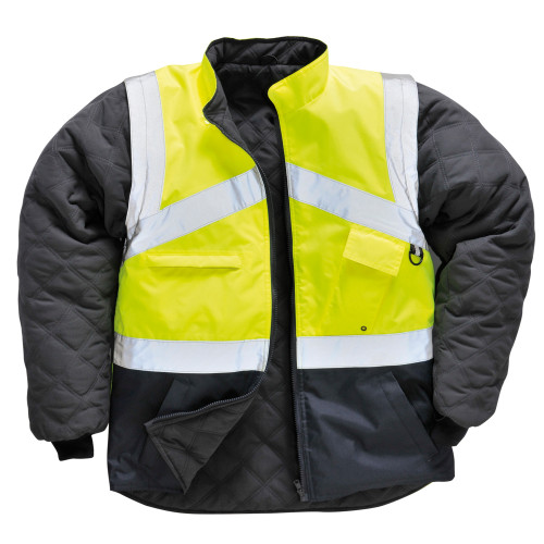 Portwest 2-farbige Warnschutz-Wende-Jacke S769 Gelb/Blau