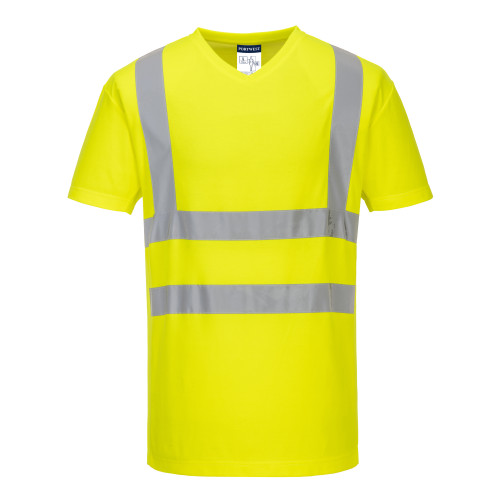 Portwest Warnschutz Cotton Comfort T-Shirt mit MeshAir Einsatz kurzarm S179 Gelb