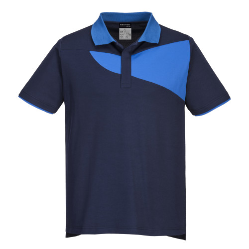 Portwest PW2 Cotton Comfort Polo Shirt S/S PW210 Blau/Royal