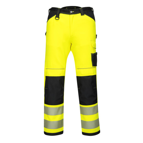 Portwest PW3 Warnschutz Stretch Arbeitshose für Damen PW385 Gelb/Schwarz