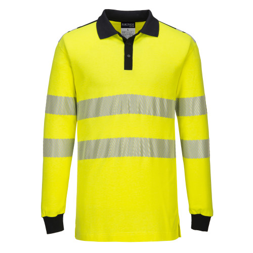 Portwest WX3 Flammhemmendes Warnschutz Poloshirt FR702 Gelb/Blau