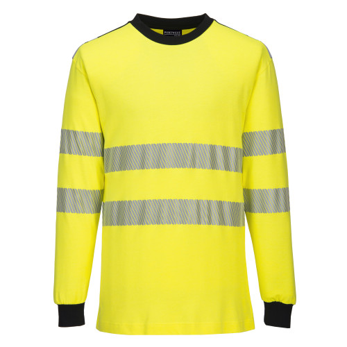 Portwest WX3 flammhemmendes Warnschutz T-Shirt FR701 Gelb/Schwarz