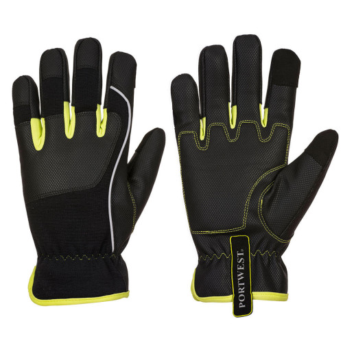 Portwest PW3 Handwerker-Handschuh A771 Schwarz/Gelb