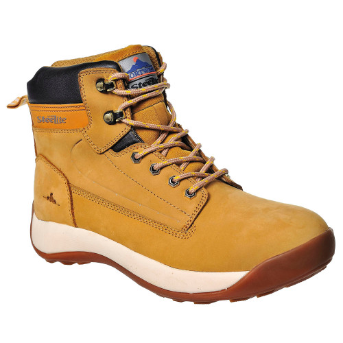 Portwest Steelite Constructo Nubuk Stiefel S3 HRO FW32 Honig