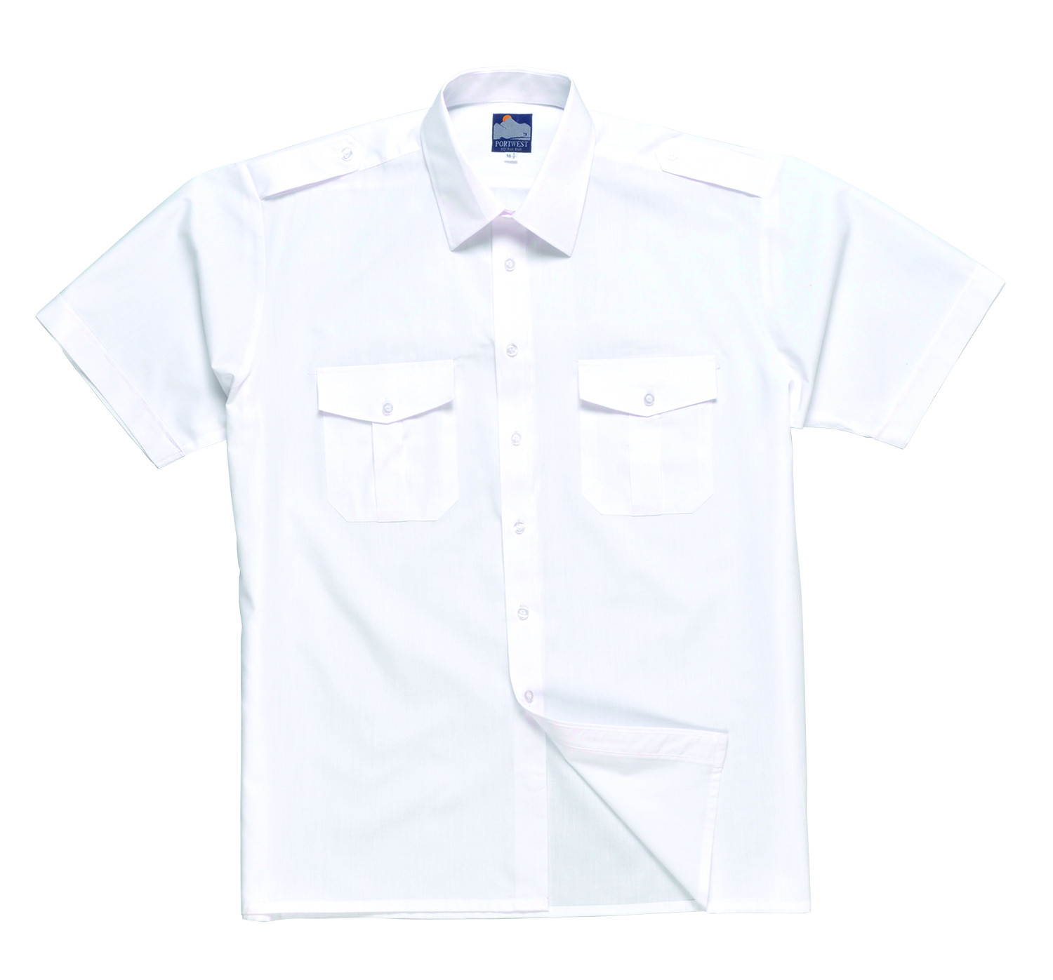 EXNER Pilotenblouse met schouderklep en tunnel, lange mouwen, katoenmix