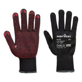 Portwest Nylon Noppenhandschuh A110 Schwarz