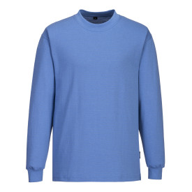 Antistatisches ESD-Langarm-T-Shirt AS22 Blau (hell)