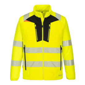 Portwest DX4 Warnschutz Hybrid Steppjacke DX473 Gelb/Schwarz