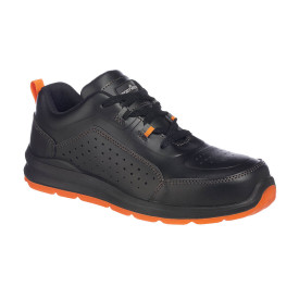 Portwest Compositelite Perforierter Sicherheitstrainer S1P FC09 Schwarz/Orange