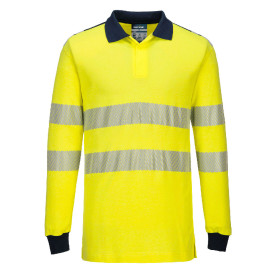 Portwest WX3 Flammhemmendes Warnschutz Poloshirt FR702 Gelb/Blau
