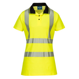 Portwest Damen Pro Warnschutz Polo-Shirt LW72 Gelb/Schwarz