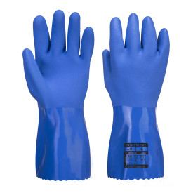 Portwest Blauer PVC Chemikalien Schutzhandschuh A881 Blau