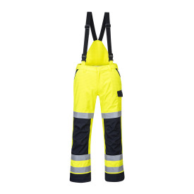 Portwest Modaflame Rain Multinorm Hose mit Lichtbogen Schutz MV71 Gelb/Blau