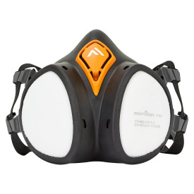 Portwest ABEK1P3 Einsatzbereite Halbmaske P441 Schwarz/Orange