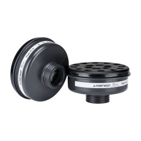 Portwest P3 Partikelfilter Universalgewinde (Pk6) (6 Stück) P946 Schwarz