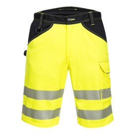 Portwest PW3 Warnschutz Shorts PW348 Gelb/Schwarz