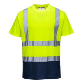 Portwest Zweifarbiges Warnschutz T-Shirt S378 Gelb/Blau