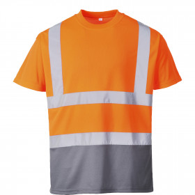 Zweifarbiges Warnschutz T-Shirt S378