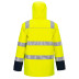 Portwest Bizflame Rain+ Hi-Vis Multinorm Kontrast FR Jacke FR605 Gelb Rückenansicht