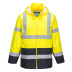 Portwest Klassische Warnschutz Kontrast Regenjacke H443 Gelb/Blau