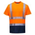 Portwest Zweifarbiges Warnschutz T-Shirt S378 Orange/Blau