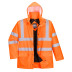 Portwest Gefütterte Warnschutz Regenjacke Sealtex Ultra S490 Orange