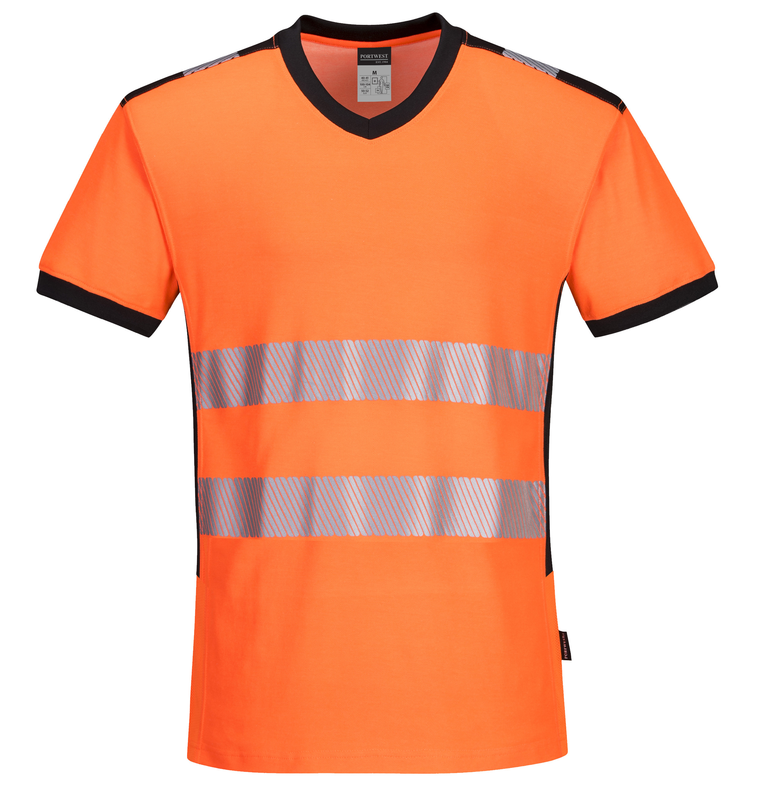 Brian Warnschutz-T-Shirt ORANGE - EN 471/2 Zertifiziert Für Maximale Sichtbarkeit