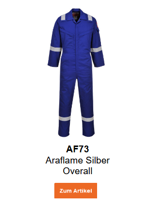 Bild des Araflame Silber Overalls AF73 in Blau mit hinterlegtem Link zur Artikelseite.