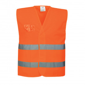 Portwest Warnschutz Netzweste C494 in Orange. Ein Link zur Artikelseite ist hinterlegt.