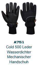 Bild der Apacha Kälteschutzhandschuhe A751 in Schwarz. Der hinterlegte Link führt zur Artikelseite.