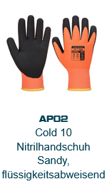 Bild des Thermo Pro Ultra Handschuhs AP02 in Orange mit gelbem Bündchen und schwarzen Details. Der hinterlegte Link führt zur Artikelseite.