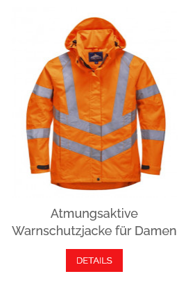 Atmungsaktive Warnschutzjacke für Damen mit Link zum Artikel.