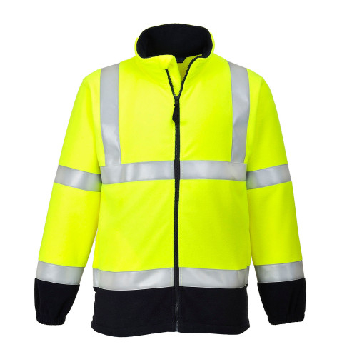 Portwest flammhemmende, antistatische Warnschutz-Fleecejacke Bizflame FR31 in Gelb. Ein Link zur Artikelseite ist hinterlegt.