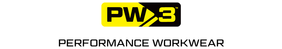 Schwarz-gelbes Logo der Marke Portwest mit dem Slogan "Performance Workwear".