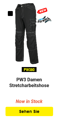 Link zur PW3 Damen Stretcharbeitshose mit Beispielbild.