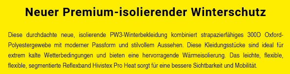 Beschreibung der Qualitäten der PW3-Kollektion von Portwest.