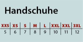 Handschuhgrößen
