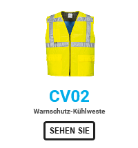 Gelbe Warnschutz-Kühlweste, Modell CV02 der Marke Portwest