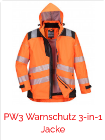 PW3 Warnschutz 3-in-1-Jacke in Orange.