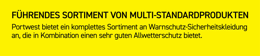 Portwest bietet ein komplettes Sortiment an Warnschutz-Sicherheitskleidung an, die in Kombination einen sehr guten Allwetterschutz bietet.